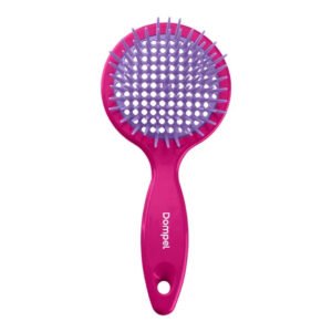 Escova Redonda Favo Dompel  4032 Rosa Escuro