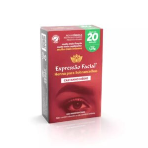 Henna Para Sobrancelha Expressão Facial Castanho Médio 1,25g