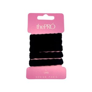 thePRÓ Preto - Kit de Elásticos de Cabelo Tamanho Pequeno Com 5 unidades - Ref. 24057M