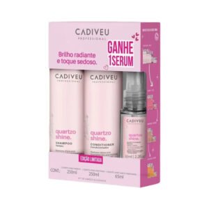 Kit Cadiveu Essentials Quartzo Shine Shampoo 250ml + Condicionador 250ml + Sérum 65ml