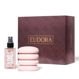 Eudora Instance Kit Presente Dia das Mães Frutas Vermelhas: Spray Corporal 75ml + Sabonete em Barra 80g (4 un)