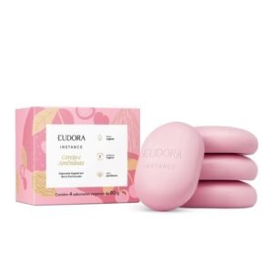 Kit Sabonetes em Barra Vegetal Perfumado Instance Cereja e Amêndoas 4x80g
